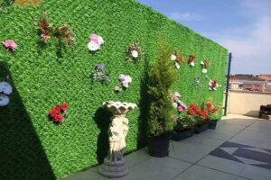 سياج حدائق أخضر